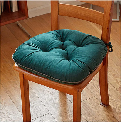 aeTHEric Microfibre Solid Chair Pad Pack of 1(Green)