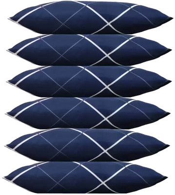PALVIT Microfibre Abstract Sleeping Pillow Pack of 6(Blue)