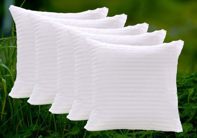 JDX Ultra Soft Polyester Fibre Stripes Cushion Pack of 5(White)