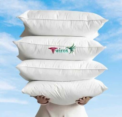 Rolling Animal Polyester Fibre Abstract Baby Pillow Pack of 4(White)