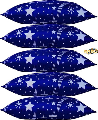 GAGO LUXURY Polyester Fibre Abstract Sleeping Pillow Pack of 5(BLUE STAR)