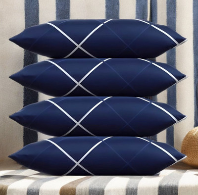 Urmila Microfibre Sleeping Pillow Pack of 4 Solid LUXURY(Blue)