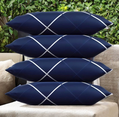 Urmila Creation Microfibre Sleeping Pillow Pack of 4 Solid LUXURY(Blue)