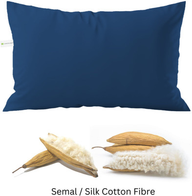 CloudRest Semal Pillow Cotton Nature Sleeping Pillow Pack of 1(Blue)