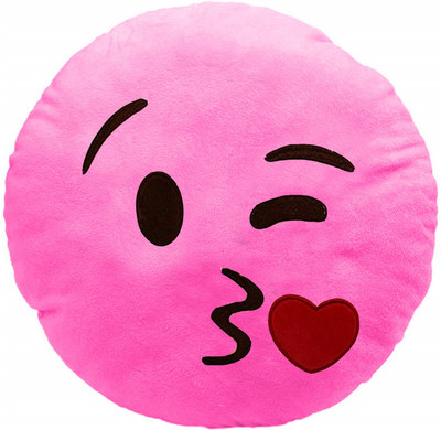 Juzzii Microfibre Smiley, Toons & Characters Cushion Pack of 1(Pink)