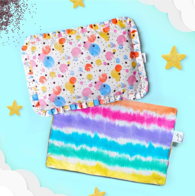 Superbottoms Mustard Seeds Baby Pillow Pack of 2 Solid(Twinkle Stars - Yellow Flower Cover)