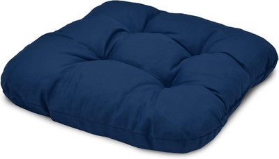 MAXYOYO Chair Cushion Pad with Ties for Office Home Cotton Solid Chair Pad Pack of 1(Navy Blue)