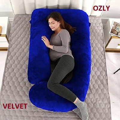 OZLY ultra soft j shaped pillow Microfibre, Polyester Fibre Solid Pregnancy Pillow Pack of 1(royal blue)