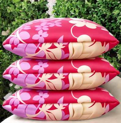 GUNVAR INDIA PRIVATE LIMITED Microfibre Sleeping Pillow Pack of 3 Solid LUXURY(Pink)