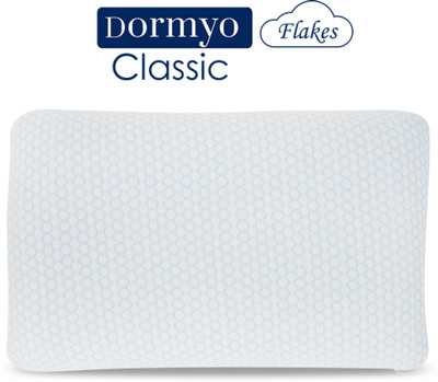 Dormyo Flakes Memory Foam Gel-Infused Orthopaedic Sleeping Pillow (23” X 15” X 4.5”) Memory Foam Abstract Sleeping Pillow Pack of 1(White)