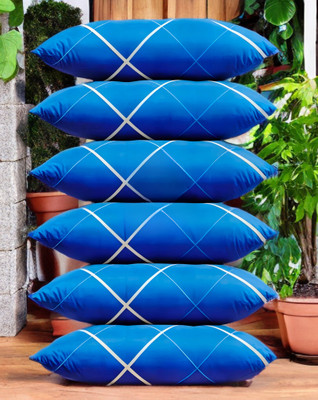 GUNVAR INDIA PRIVATE LIMITED Polyester Fibre Sleeping Pillow Pack of 6 Solid LUXURY(Blue)