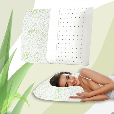 AYKA Memory Foam Solid Orthopaedic Pillow Pack of 1(White, Green)