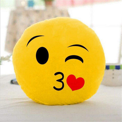NV12 COLLECTIONS Microfibre Smiley Cushion Pack of 1(Yellow)