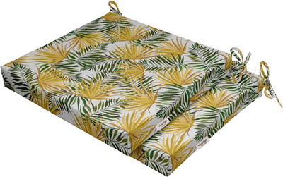 Vargottam Foam Nature Chair Pad Pack of 2(Yellow1)