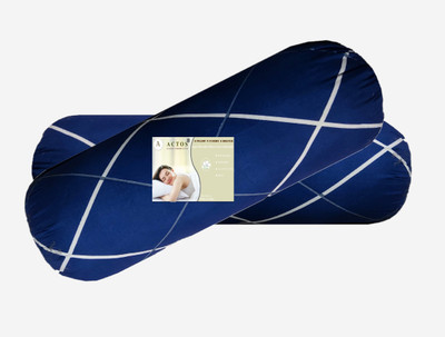 ACTOS Microfibre Abstract Bolster Pack of 2(Blue)
