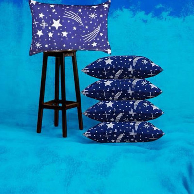 Serene Soft pillow Microfibre Solid Sleeping Pillow Pack of 5(Blue)