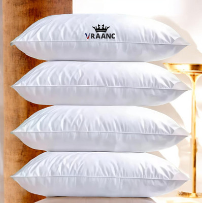 vraanc Luxury Microfibre Abstract Sleeping Pillow Pack of 4(White)