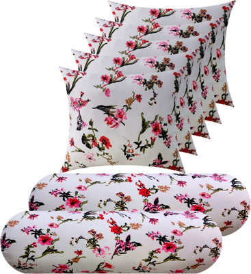 Changers Microfibre Bolster Pack of 7 Floral(White)