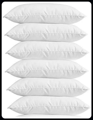 Urmila Creation Sleeping Pillow Set Of 6 Microfibre Solid Sleeping Pillow Pack of 6(White)