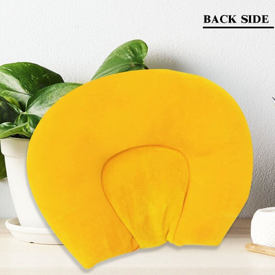 Ducudu Foam Solid Baby Pillow Pack of 1(Yellow)