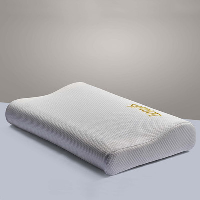 SleepyCat Contour CoolTEC Fabric Memory Foam Solid Orthopaedic Pillow Pack of 2(White)