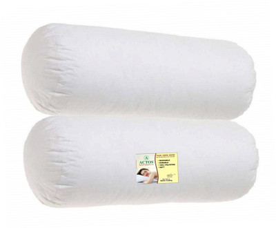 ACTOS Microfibre Solid Bolster Pack of 2(White1)