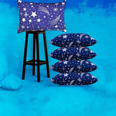 Serene Soft pillow Microfibre Solid Sleeping Pillow Pack of 5(Blue)