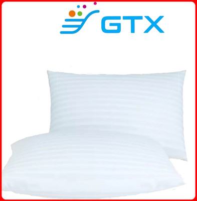 GTX Microfibre Stripes Sleeping Pillow Pack of 2(White)