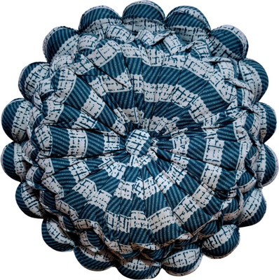 prem hilsha Polyester Fibre Abstract Cushion Pack of 1(Blue)