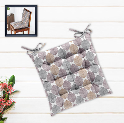 OASIS Cotton Motifs Chair Pad Pack of 1(Multicolor)
