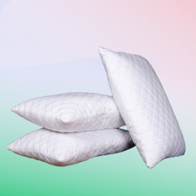 WELLCOSY Polyester Fibre Solid Sleeping Pillow Pack of 3(White2)