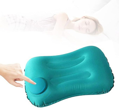 swabs Comfort Ultralight Inflatable by Pressing Air Pillow Air Solid Travel Pillow Pack of 1(Multicolor)