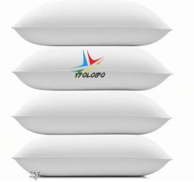 YPOLOIPO LUXURY Polyester Fibre Solid Sleeping Pillow Pack of 4(White)