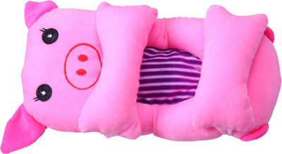 Hello Baby Microfibre Baby Pillow Pack of 1 Animals Cute Pink Animal Baby Pillow | Soft Microfibre Cushion for Newborns & Kids |(Pink)