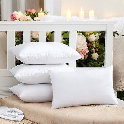 Cozy Palace Memory Foam Sleeping Pillow Pack of 4 Solid Luxury(White)