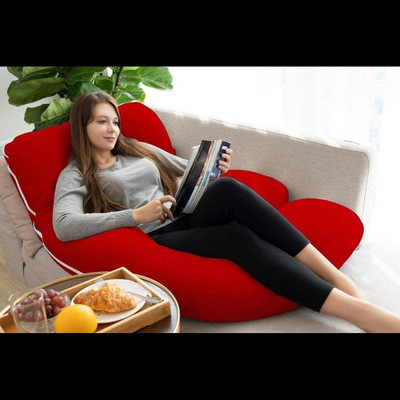 Mojo J SHAPE Microfibre Solid Pregnancy Pillow Pack of 1(Red)