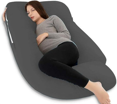 Shree Shyam g series Polyester Fibre Solid Pregnancy Pillow Pack of 1(Grey)