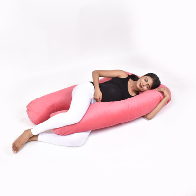 KESHAVE PHARMA Ball Fibre Solid Pregnancy Pillow Pack of 1(Peach)