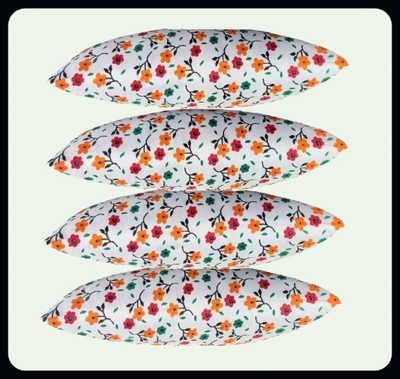 Urmila Creation Microfibre Floral Sleeping Pillow Pack of 4(Multicolor)