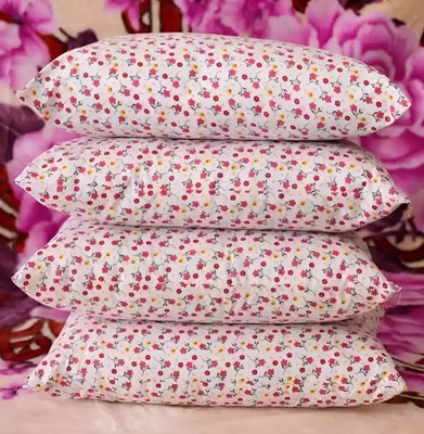 vraanc Luxury Polyester Fibre Abstract, Floral Sleeping Pillow Pack of 4(PRINT)