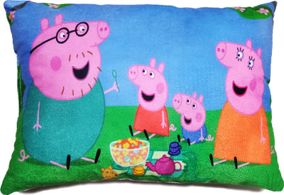 Juzzii Microfibre Toons & Characters Sleeping Pillow Pack of 1(Pink, Green)