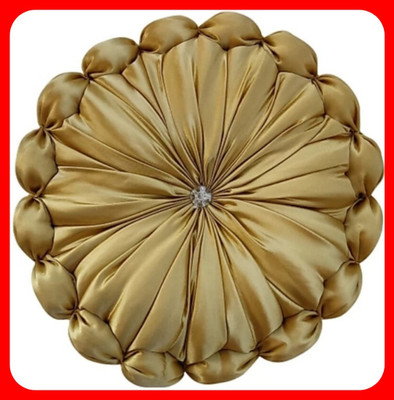 GTX Microfibre Solid Floor Cushion Pack of 1(Golden)