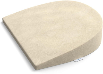 Cherilo C Shaped Elevated Wedge Pillow for Baby Crib & Mattress Memory Foam Solid Baby Pillow Pack of 1(Cream)
