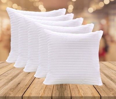 JDX Ultra Soft Ball Fibre Stripes Cushion Pack of 5(White)