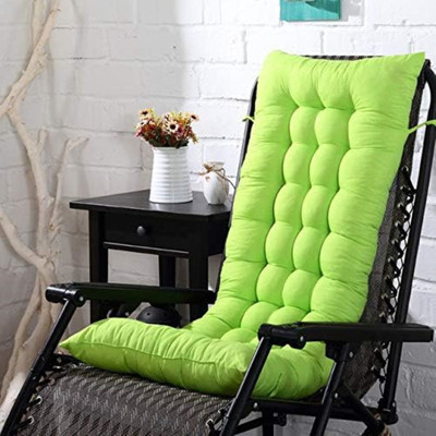 Hundur Store Microfibre Solid Chair Pad Pack of 1(Green)