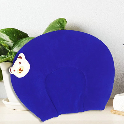 BabeDesk Mustard Seeds Solid Baby Pillow Pack of 1(Blue)