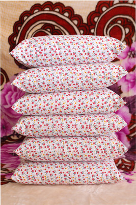 KHUKU Microfibre Solid Sleeping Pillow Pack of 6(Multicolor)