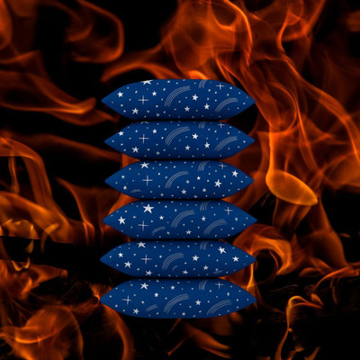 CATHROL Polyester Fibre Sleeping Pillow Pack of 6 Abstract 6 Pillows(Blue)