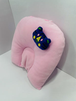 EVK Mustard Seeds Baby Pillow Pack of 1 Toons & Characters(Baby Pink)