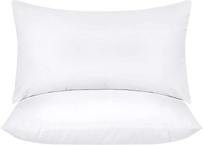 STOMIA Microfibre Sleeping Pillow Pack of 2 Solid(White)